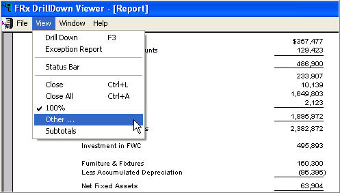 How to see bold fonts in the FRx Drilldown Viewer